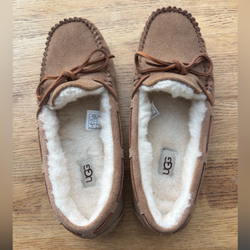 UGG Brown Suede Moccasin Slippers